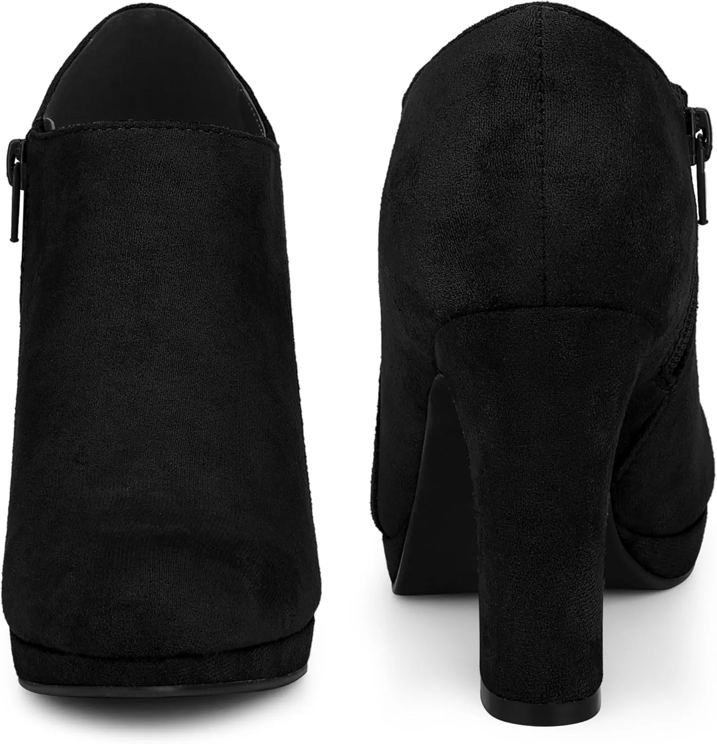 Perphy Round Toe Platform Block Heel Ankle Booties for Women