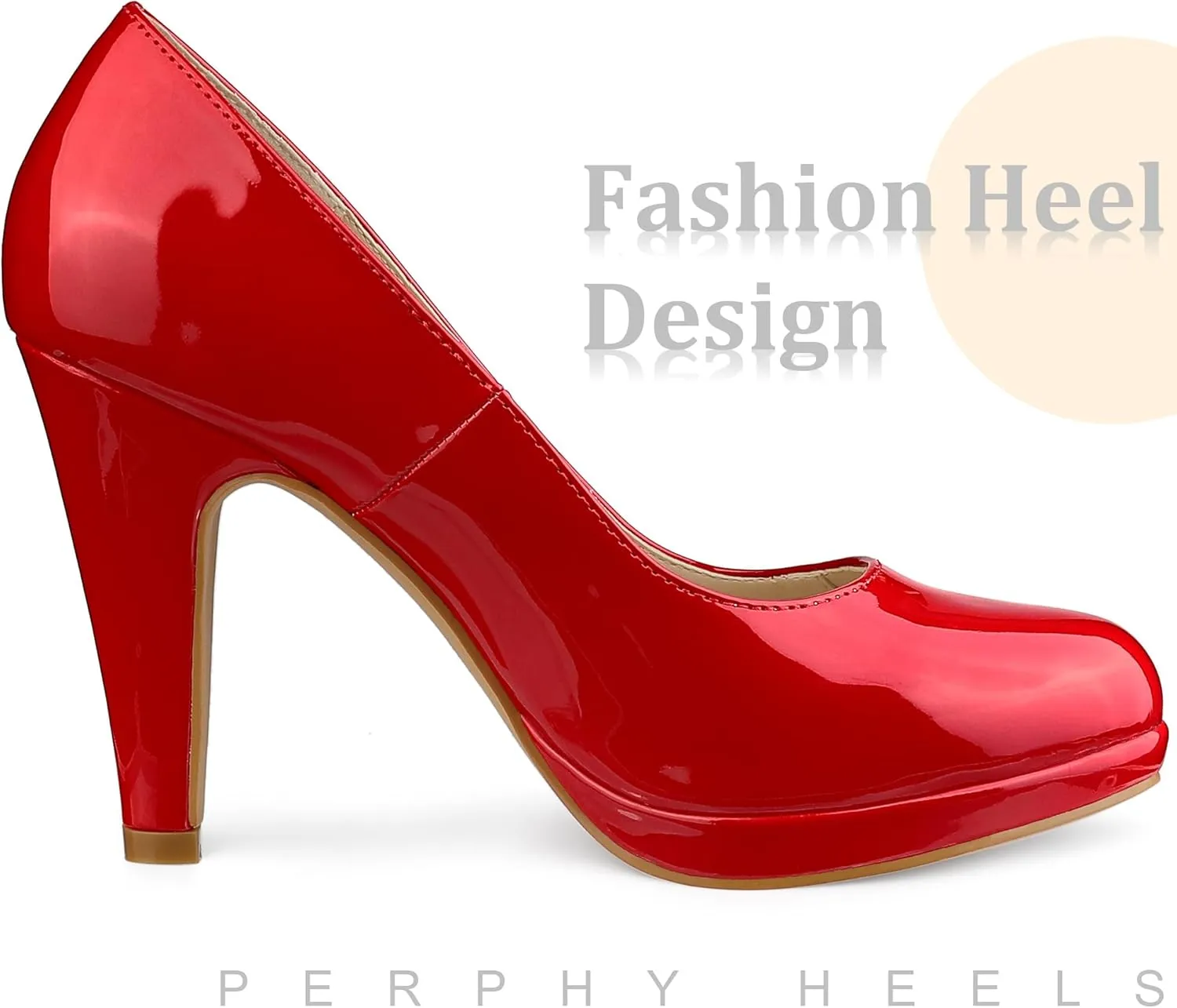 Perphy Round Toe Platform Stiletto Heel Mary Jane Pumps for Women