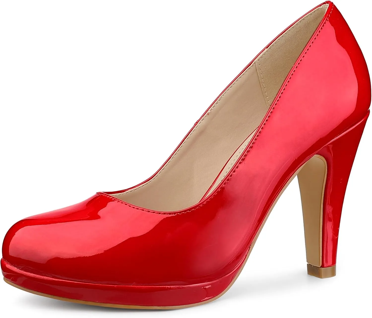 Perphy Round Toe Platform Stiletto Heel Mary Jane Pumps for Women