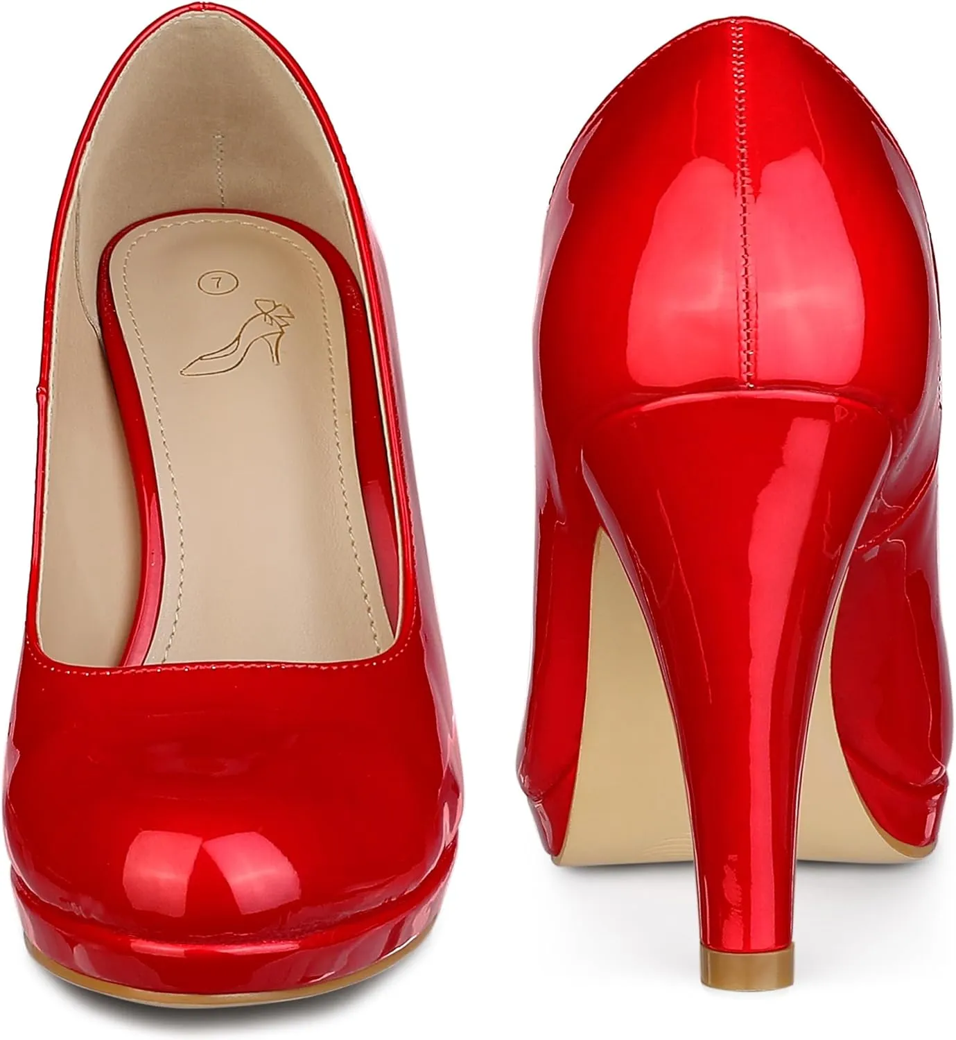Perphy Round Toe Platform Stiletto Heel Mary Jane Pumps for Women