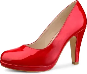 Perphy Round Toe Platform Stiletto Heel Mary Jane Pumps for Women