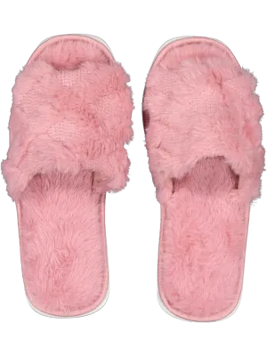 Pink Soft Open Toe Slipper