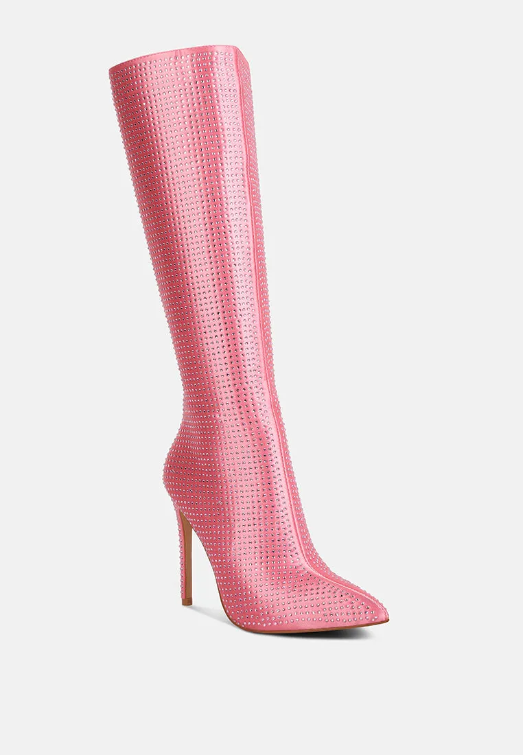Pipette Diamante Set High Heeled Calf Boot By Ruw