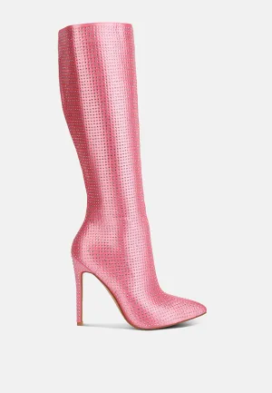 Pipette Diamante Set High Heeled Calf Boot By Ruw