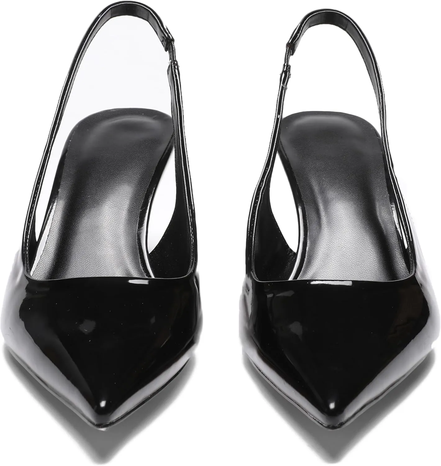 Pointed Toe Slingback Heels for Women Slip On Kitten Heel Pumps