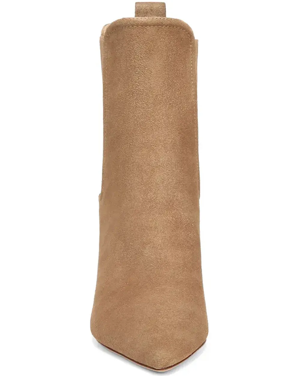 Pointed Toe Wedge Iluska Bootie in Latte Suede