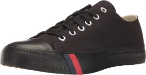 PRO-Keds Men's Royal Lo Lace Up Fashion Sneaker, Black/Black Canvas, 3.5