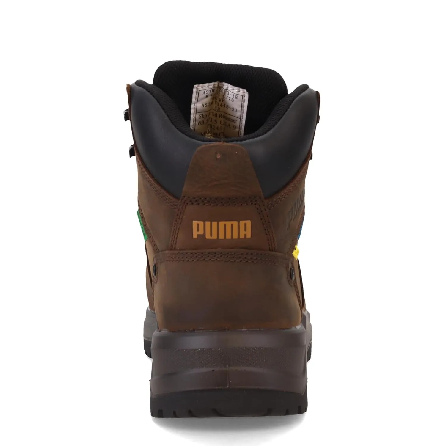 PUMA Men's Granite 6" Metatarsal Guard Composite Toe Industrial Boot, Brown, 12
