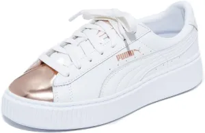PUMA Women's Basket Platform Metallic Fashion Sneaker