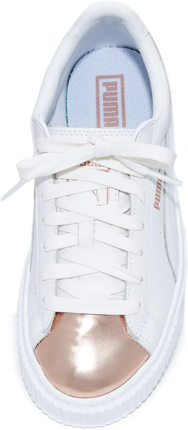 PUMA Women's Basket Platform Metallic Fashion Sneaker