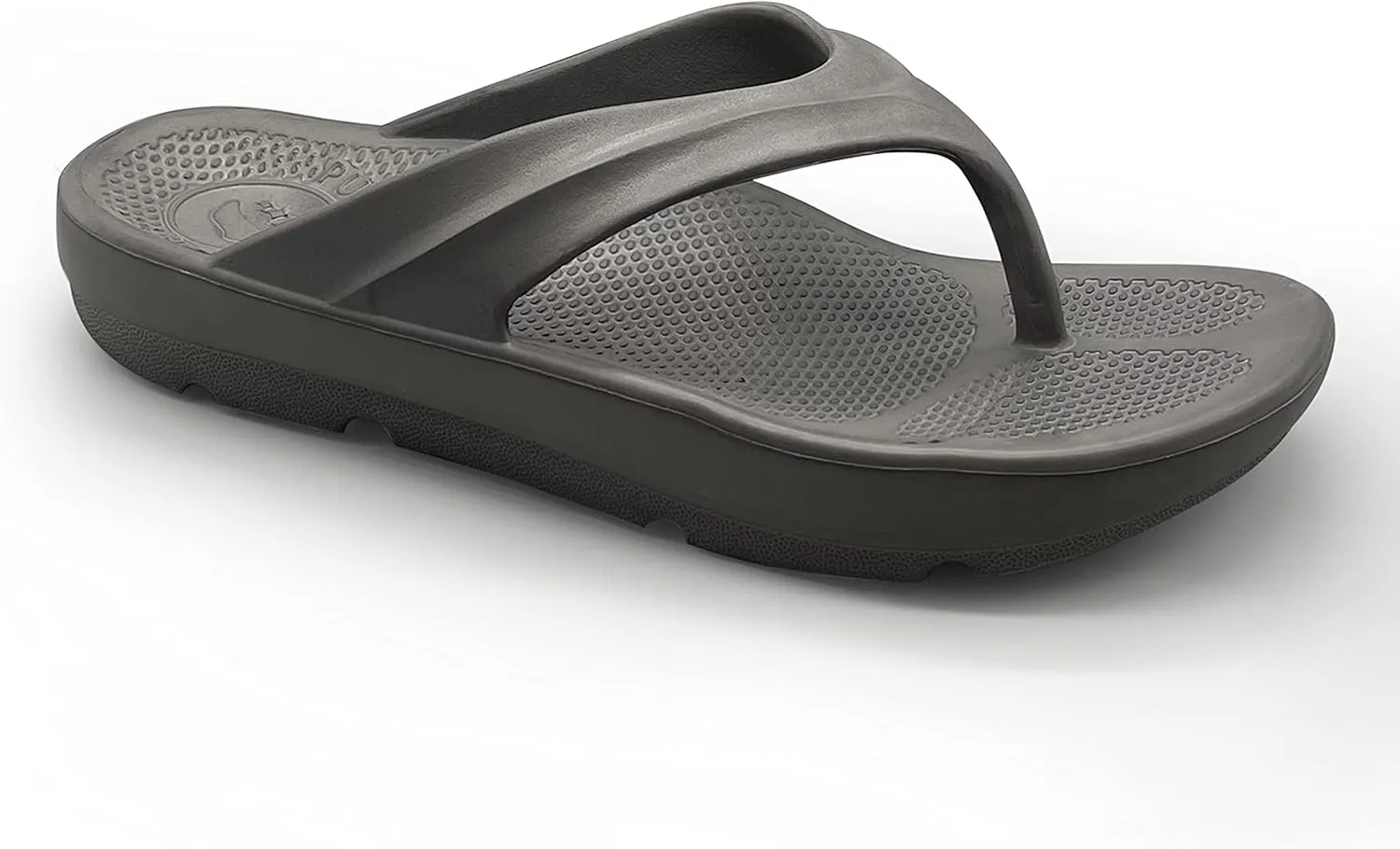 Pure Stride Therapeutic Flip Flops, Orthotic Thong Sandals for Plantar Fasciitis, Metatarsal and Heel Spurs, Feet Pain Relief and Arch Support - Grey, Men’s Size 12
