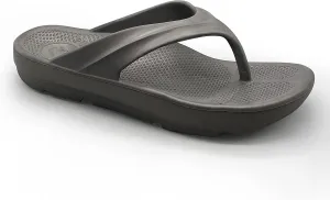 Pure Stride Therapeutic Flip Flops, Orthotic Thong Sandals for Plantar Fasciitis, Metatarsal and Heel Spurs, Feet Pain Relief and Arch Support - Grey, Men’s Size 12