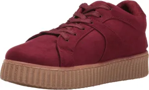 Qupid Women's Rematch-04a Fashion Sneaker, Burgundy, 6.5 M US