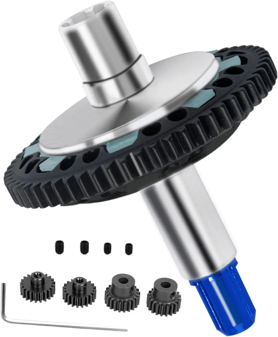 RC 57T Spur Gear 0.8Mod Slipper Set Upgrades Part for 1/10 Granite Senton Big Rock 3s blx 550 Mega Kraton Outcast 4s 1/8 Typhon 3s,57T Gear w/ 20T/21T Pinion Gear,Navy Blue