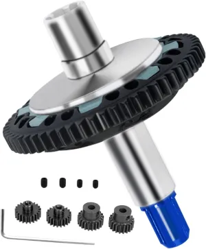 RC 57T Spur Gear 0.8Mod Slipper Set Upgrades Part for 1/10 Granite Senton Big Rock 3s blx 550 Mega Kraton Outcast 4s 1/8 Typhon 3s,57T Gear w/ 20T/21T Pinion Gear,Navy Blue