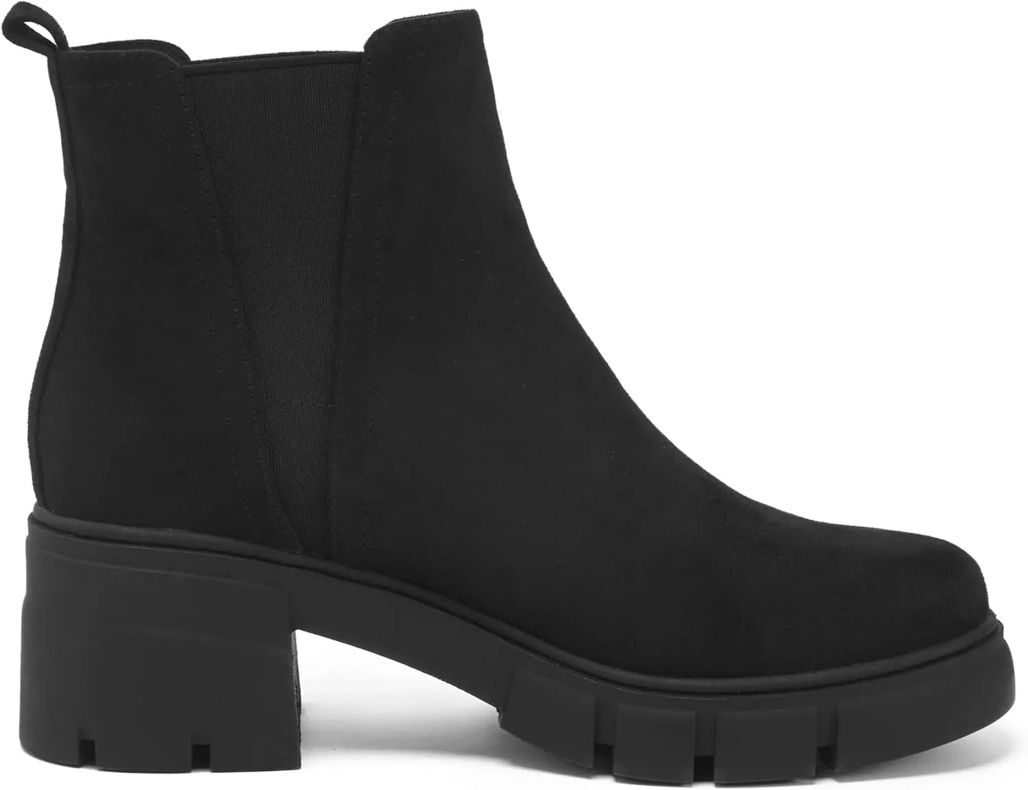 REDTOP Women's Chelsea Boots Elastic Chunky Block Heel Platform Lug Sole Ankle Booties