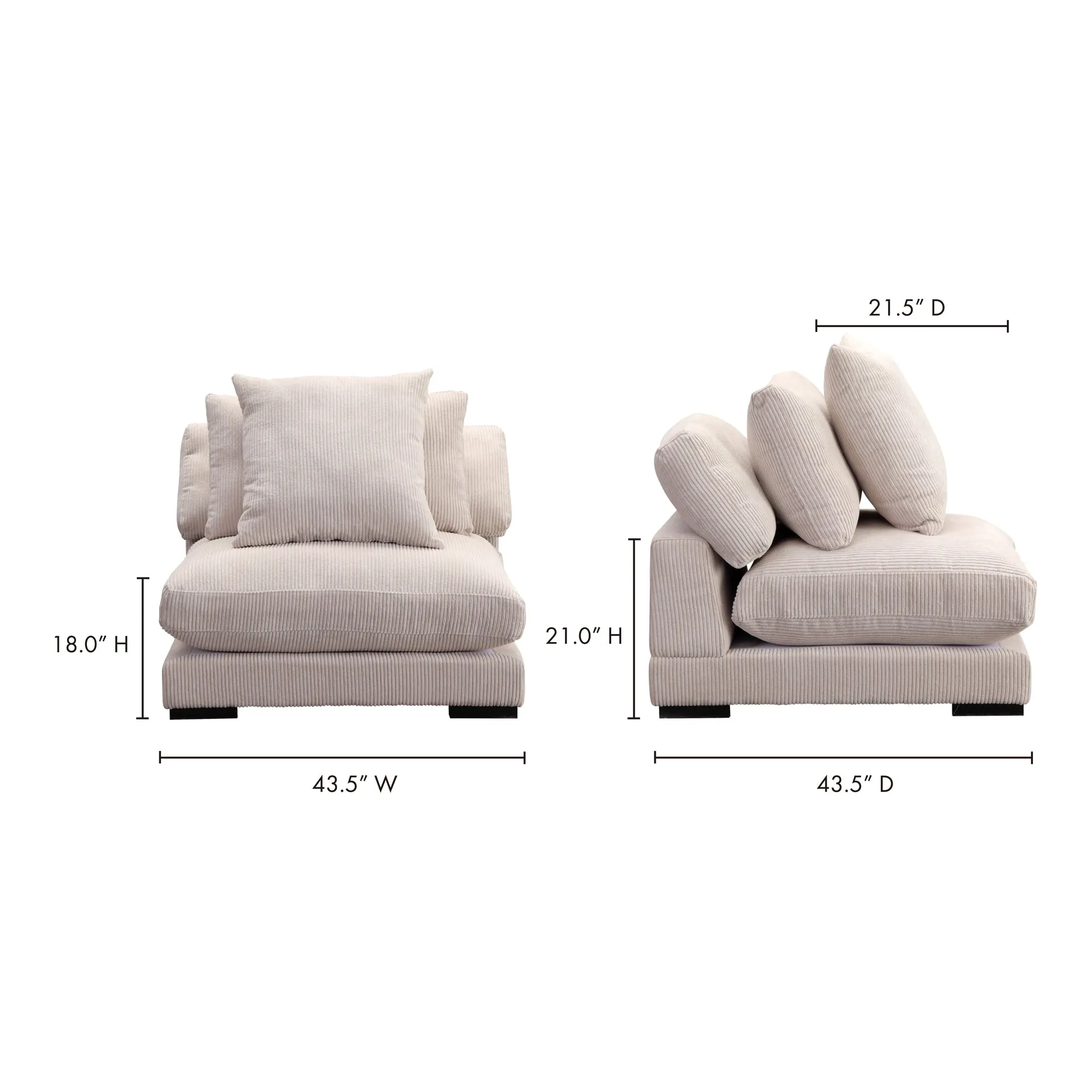 Relaxo Corduroy Slipper Chair