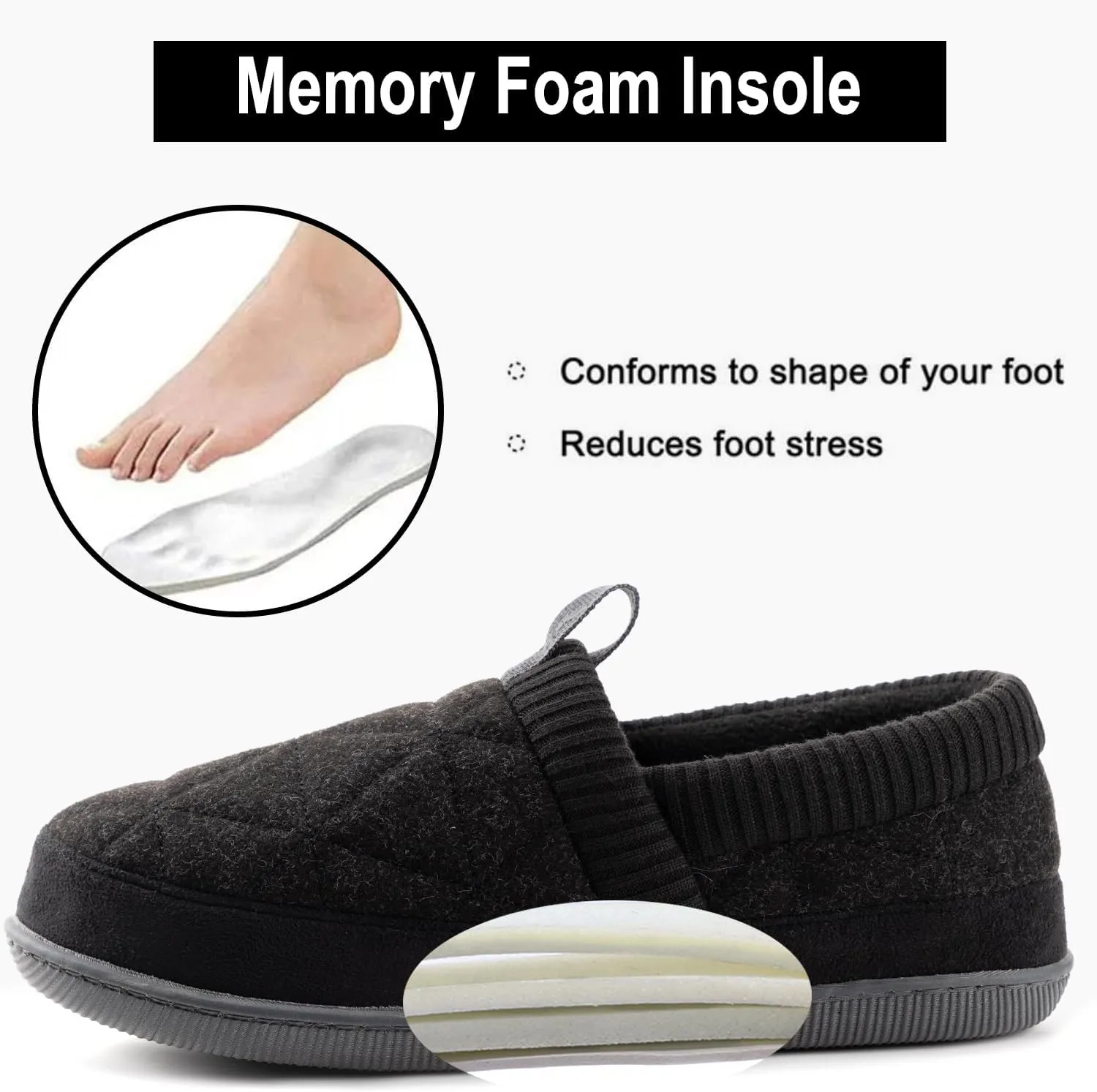 RockDove Women's Knit Cuff Closed Back Slipper