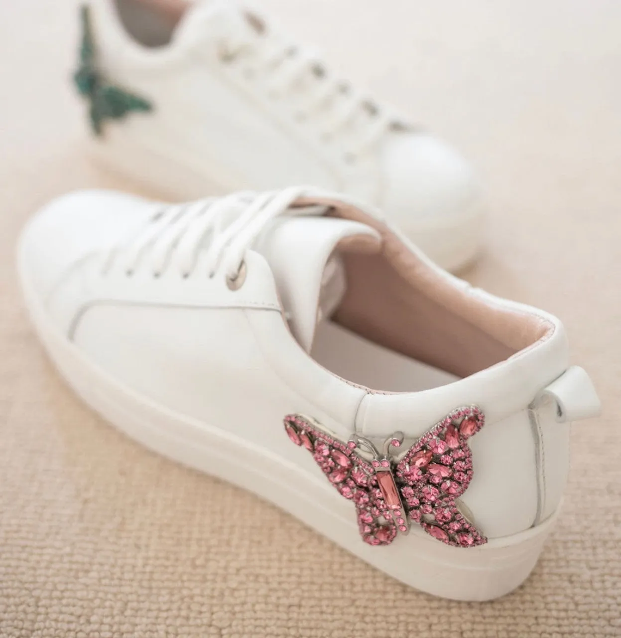 Rocket Butterfly Sneaker Pink Crystal