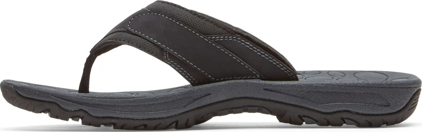 Rockport Women's Hayes Thong Flip-Flop, Black, 12