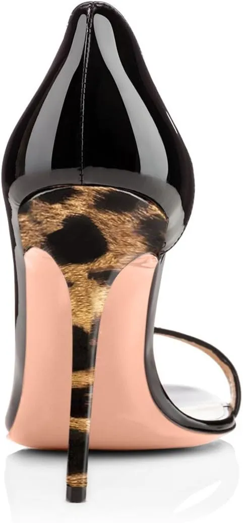Round Open Toe High Stiletto Heel Pumps