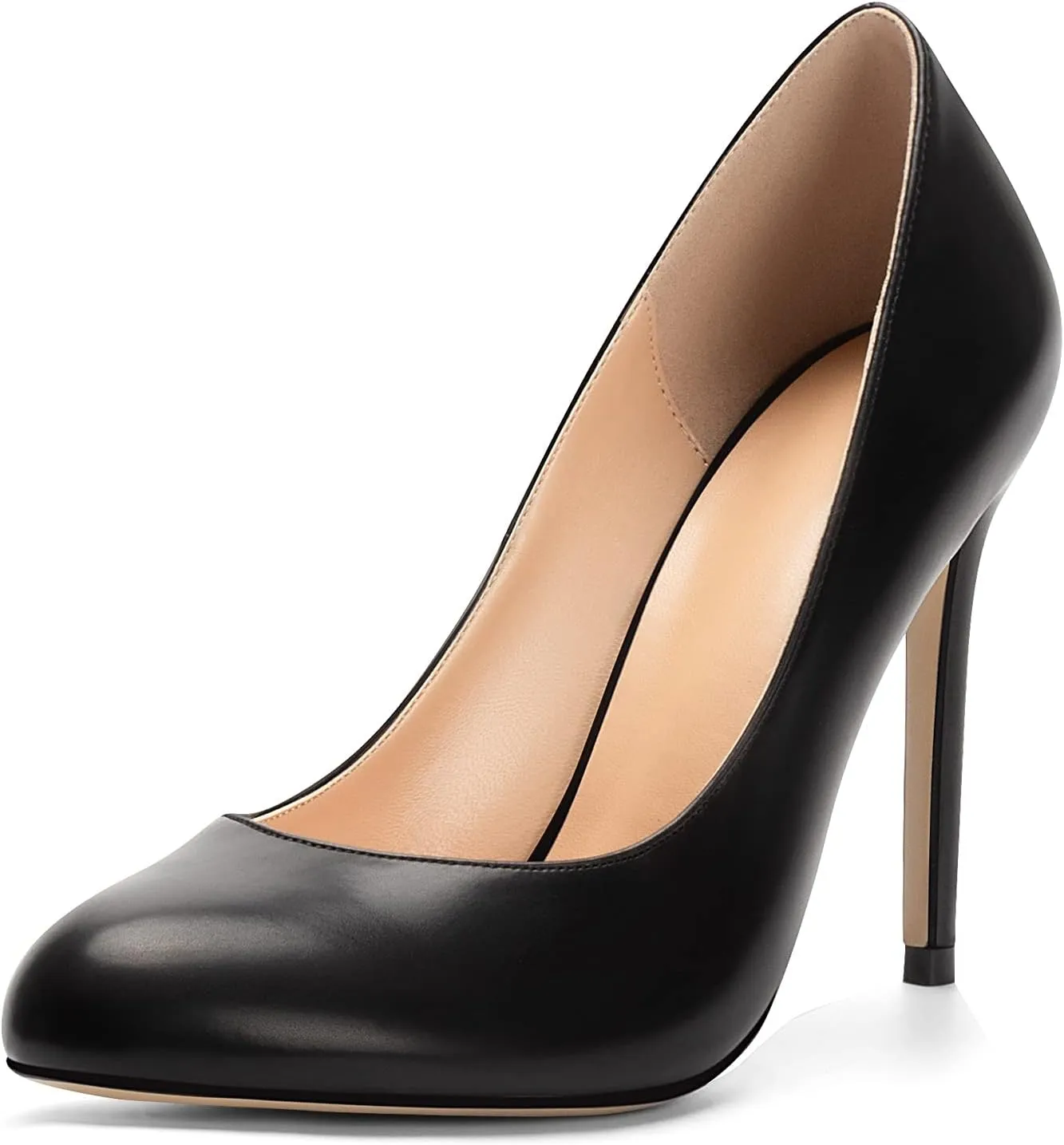SAMMITOP Women's Classic Round Toe High Heels Dress Pumps