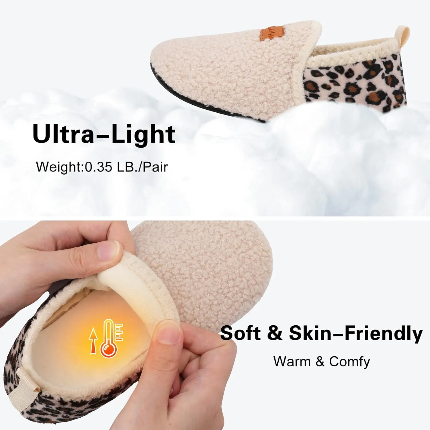 Scurtain Unisex Big Kids Little Kids Slippers Socks Artificial Woolen Slippers with Non-slip Rubber Sole for Big Boys Girls Little Boys Girls