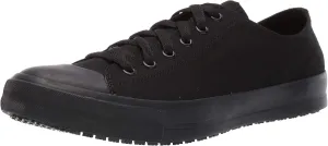 Shoes for Crews Delray, Men's, Women's, Unisex Canvas Work Shoes, Slip Resistant, Water Resistant, Black, Men's 8.5 / Women's 10 Wide