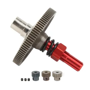 Slipper Gear Set 91T Slipper Gear Set Differential Upgrade Parts Metal Gear Compatible for Arrma Senton 1/10 RC Cars (Red)