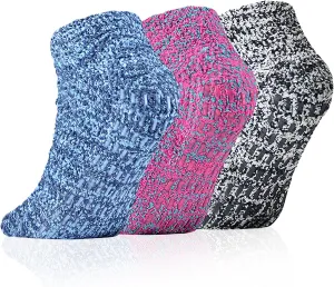 Slipper Socks With Grips for Women and Men - Fuzzy Warm Winter Non-Slip Hospital Socks - Home Cozy Grip Ankle Socks