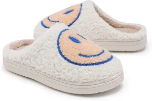 Smile Face Kids Happy Face Soft Plush Warm Slipper Anti-Slip Winter Fluffy House Shoes Soft Memory Foam Comfort Cotton Slippers Indoor and Outdoor