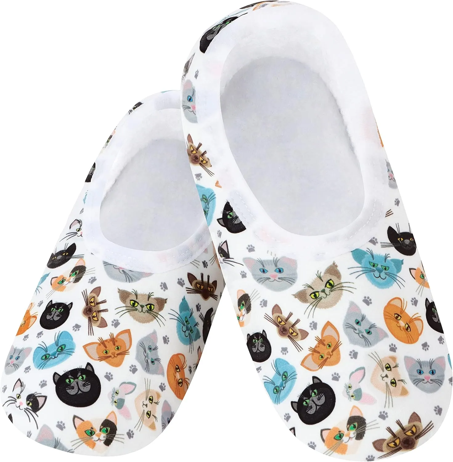 Snoozies Skinnies Slippers for Women - Non-Slip Lightweight and Soft Sherpa Lining - Foldable Travel