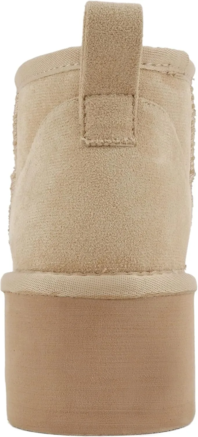 Soda “Benji” ~ Women Round Toe Flatform Sherpa-lined Ankle Bootie
