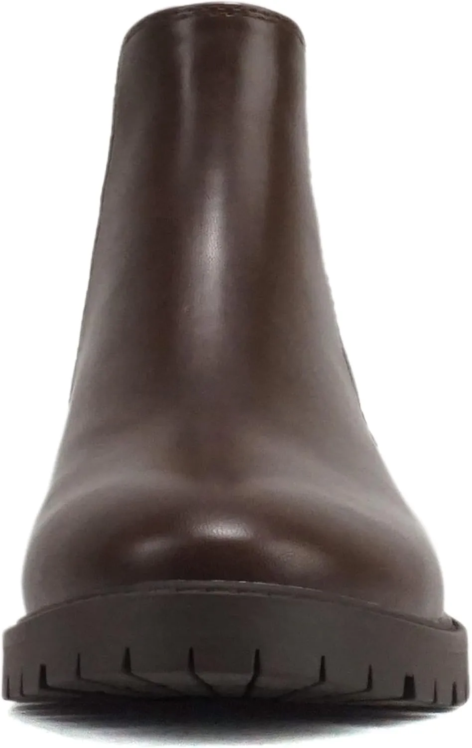 Soda “HOPPER” ~ Women Round Toe Double Elastic Gore Lug Sole Low Heel Chelsea Ankle Boot Bootie