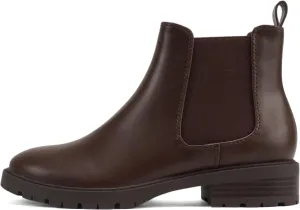 Soda “HOPPER” ~ Women Round Toe Double Elastic Gore Lug Sole Low Heel Chelsea Ankle Boot Bootie