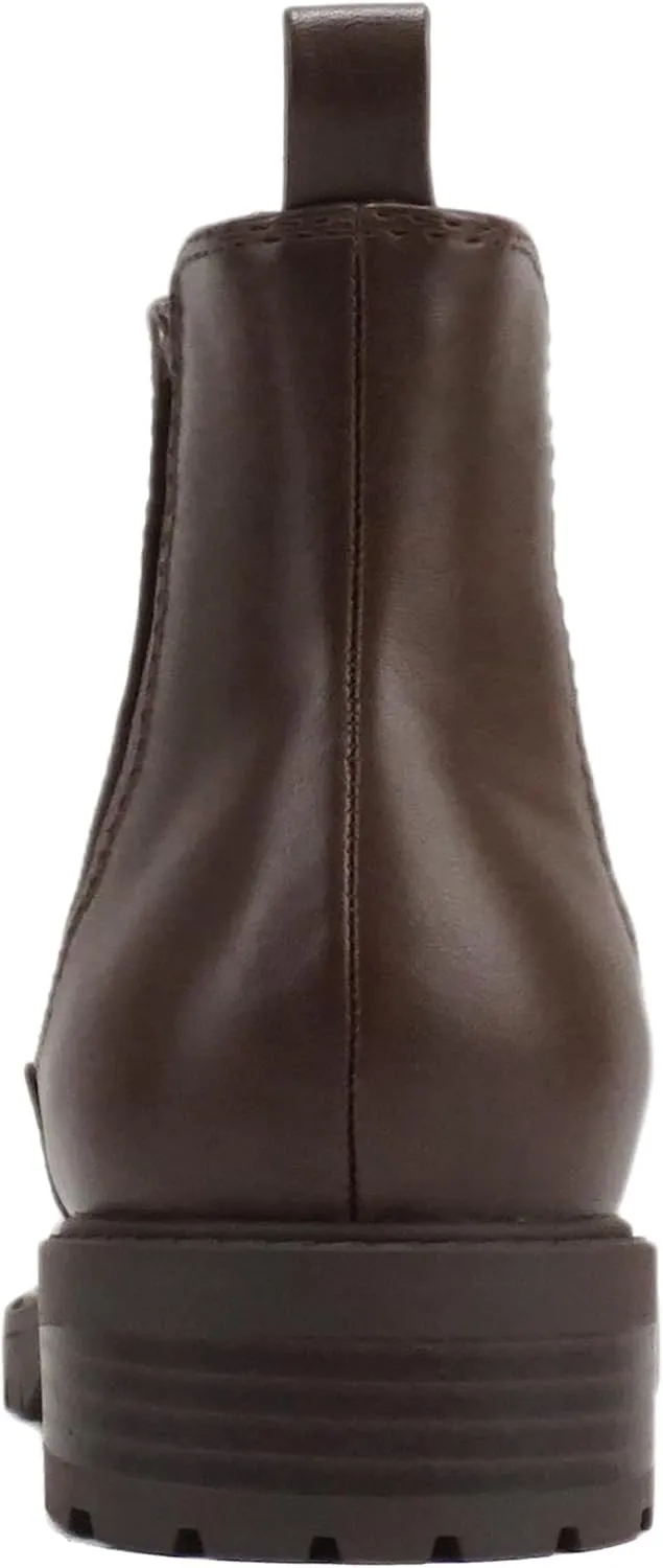Soda “HOPPER” ~ Women Round Toe Double Elastic Gore Lug Sole Low Heel Chelsea Ankle Boot Bootie