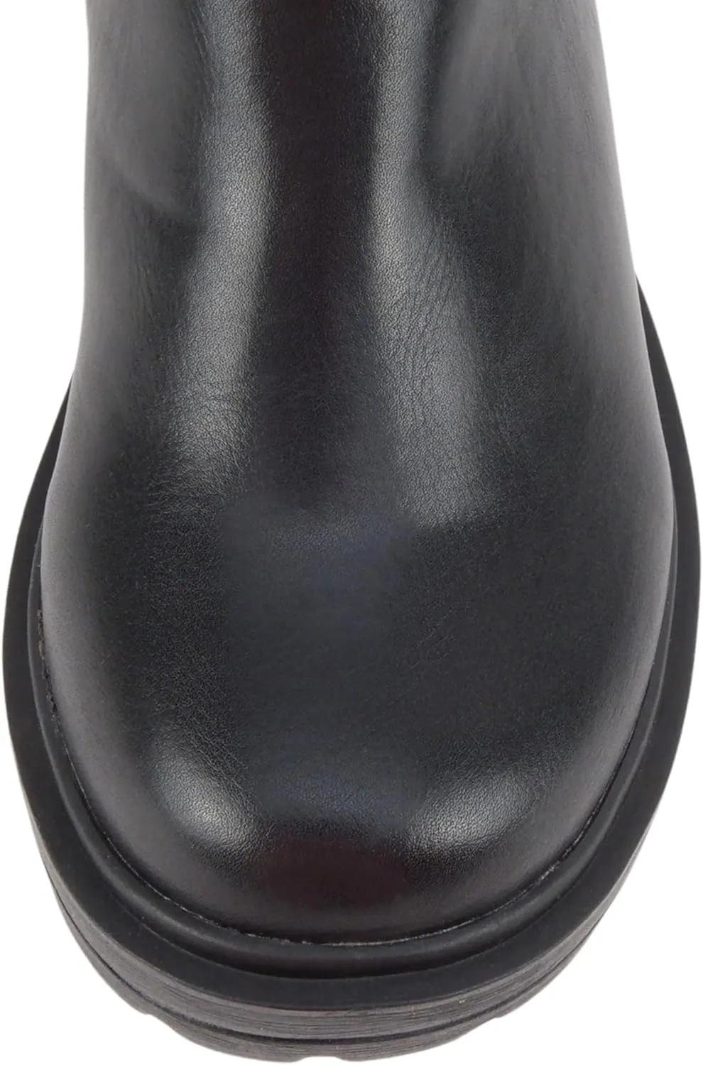Soda “Kicker” ~ Women Moto Bootie Round Toe Buckle Straps Mid-Calf with Side Zipper
