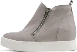 Soda Taylor Hidden Wedge Sole Booties Ankle Heels Sneaker Shoes Side Zipper