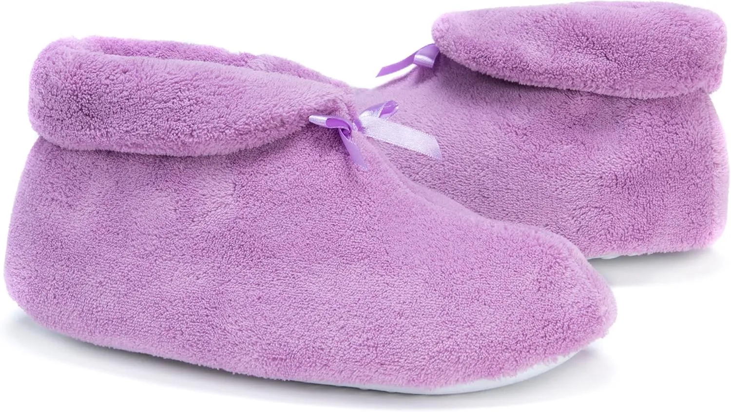 Soft Ones Women's Micro Chenille Boot with Satin Bow Slipper