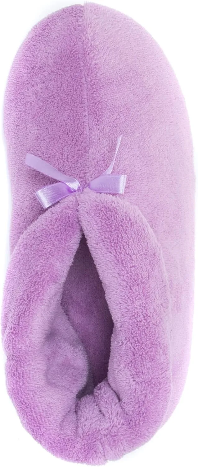 Soft Ones Women's Micro Chenille Boot with Satin Bow Slipper