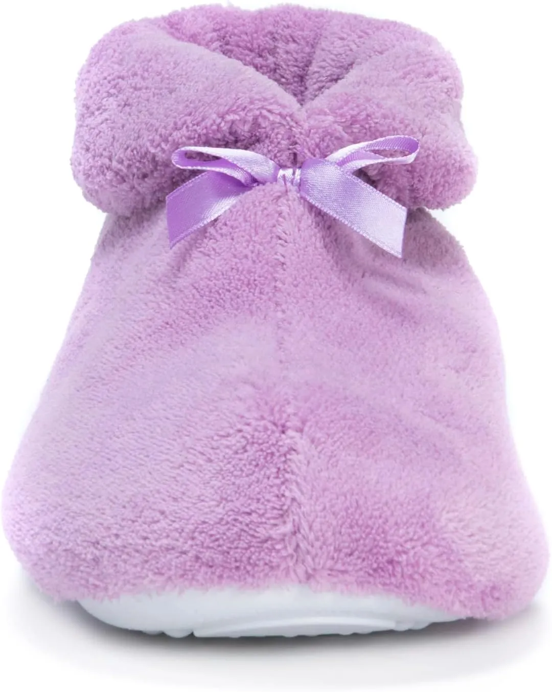 Soft Ones Women's Micro Chenille Boot with Satin Bow Slipper