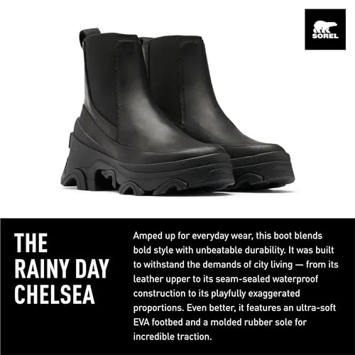 Sorel Women's Brex Boot Chelsea Waterproof Boots - Black, Black - Size 5.5