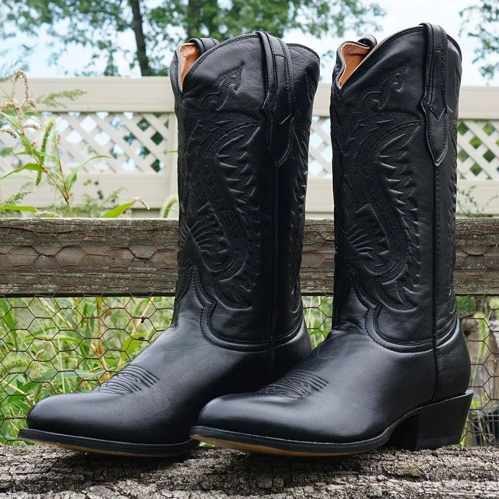 Soto Boots Mens Classic Round Toe Cowboy Boots H7001