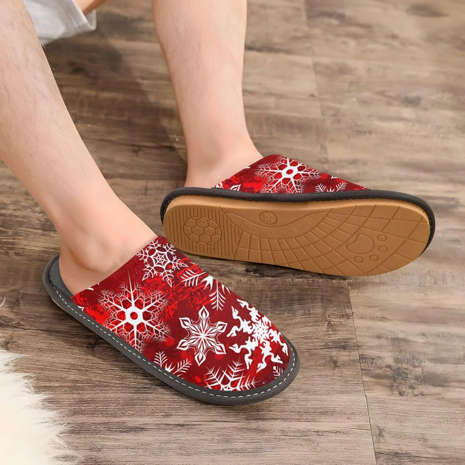 Spa Slippers Indoor House Fuzzy Slippers Soft Memory Foam Non-Slip Home Slipper Winter Shoes For Bedroom Hotel Travel 4-11