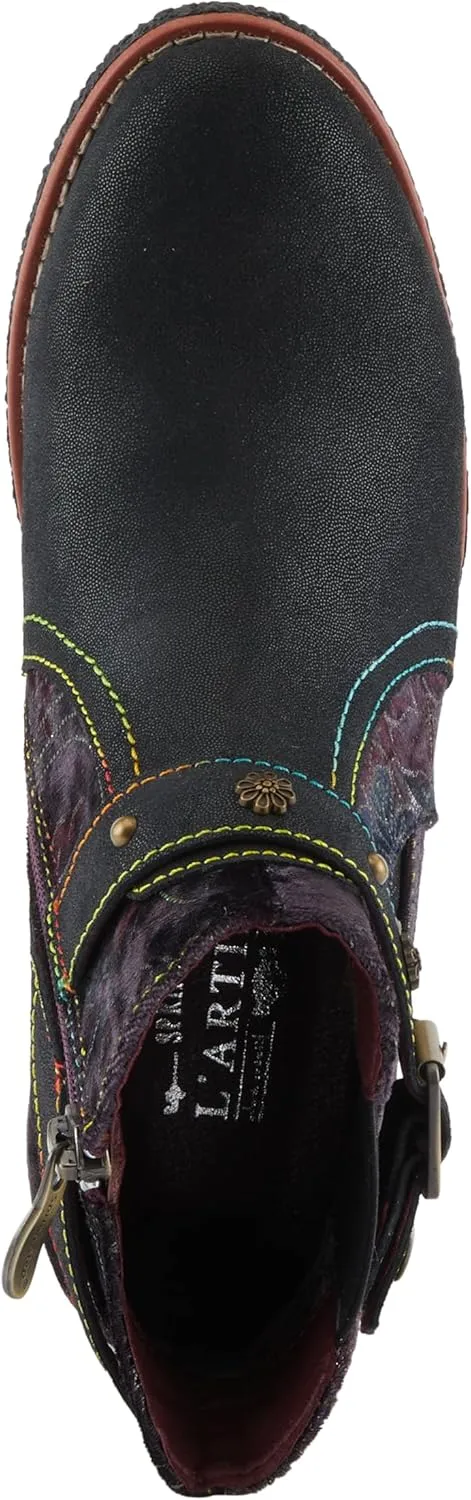 Spring Step L'Artiste Airies Women's Chelsea Boot - Edgy Studs, Ornate Embellishments, Show-Stopping Style