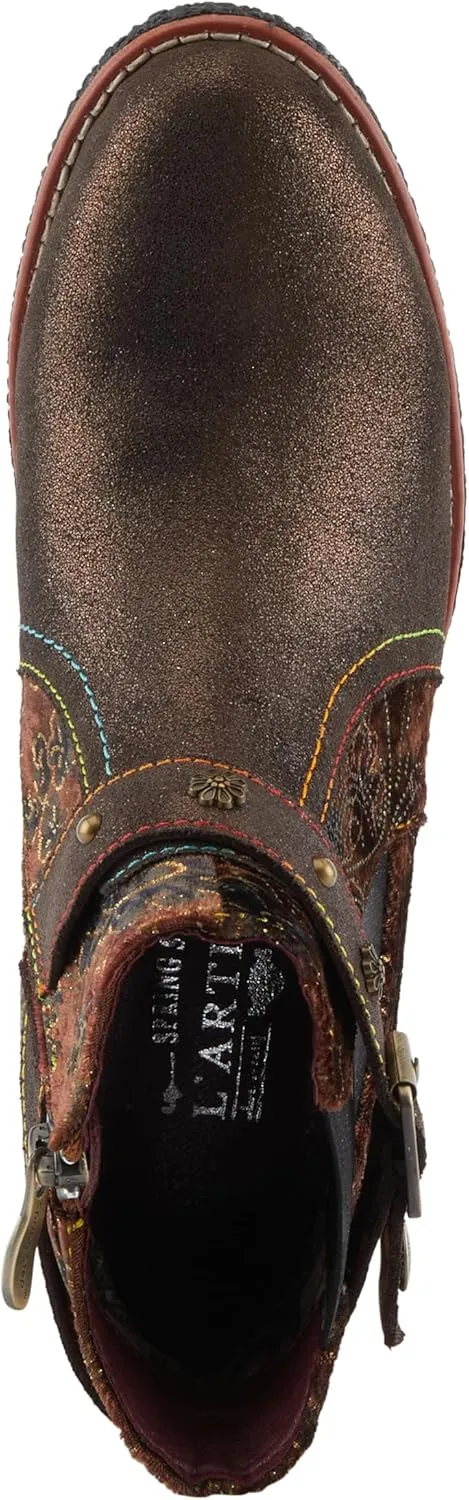 Spring Step L'Artiste Airies Women's Chelsea Boot - Edgy Studs, Ornate Embellishments, Show-Stopping Style