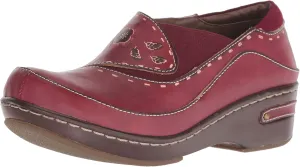 Spring Step L'artiste Burbank Leather Clogs for Women | Designer Hand-Painted Slip-On Shoes | Ladies Casual Platform Clog