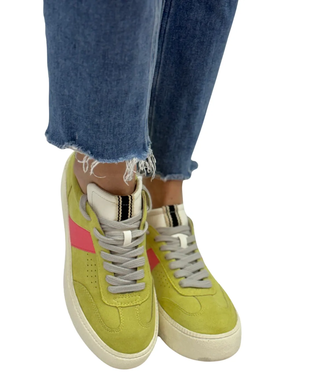 STACEY in Lime Suede