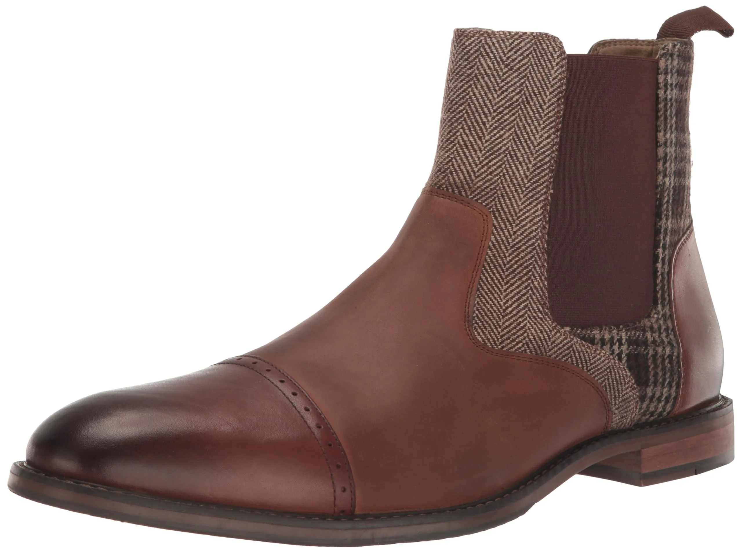 Stacy Adams Men's Finney Cap Toe Chelsea Boot, Brown Multi, 8.5
