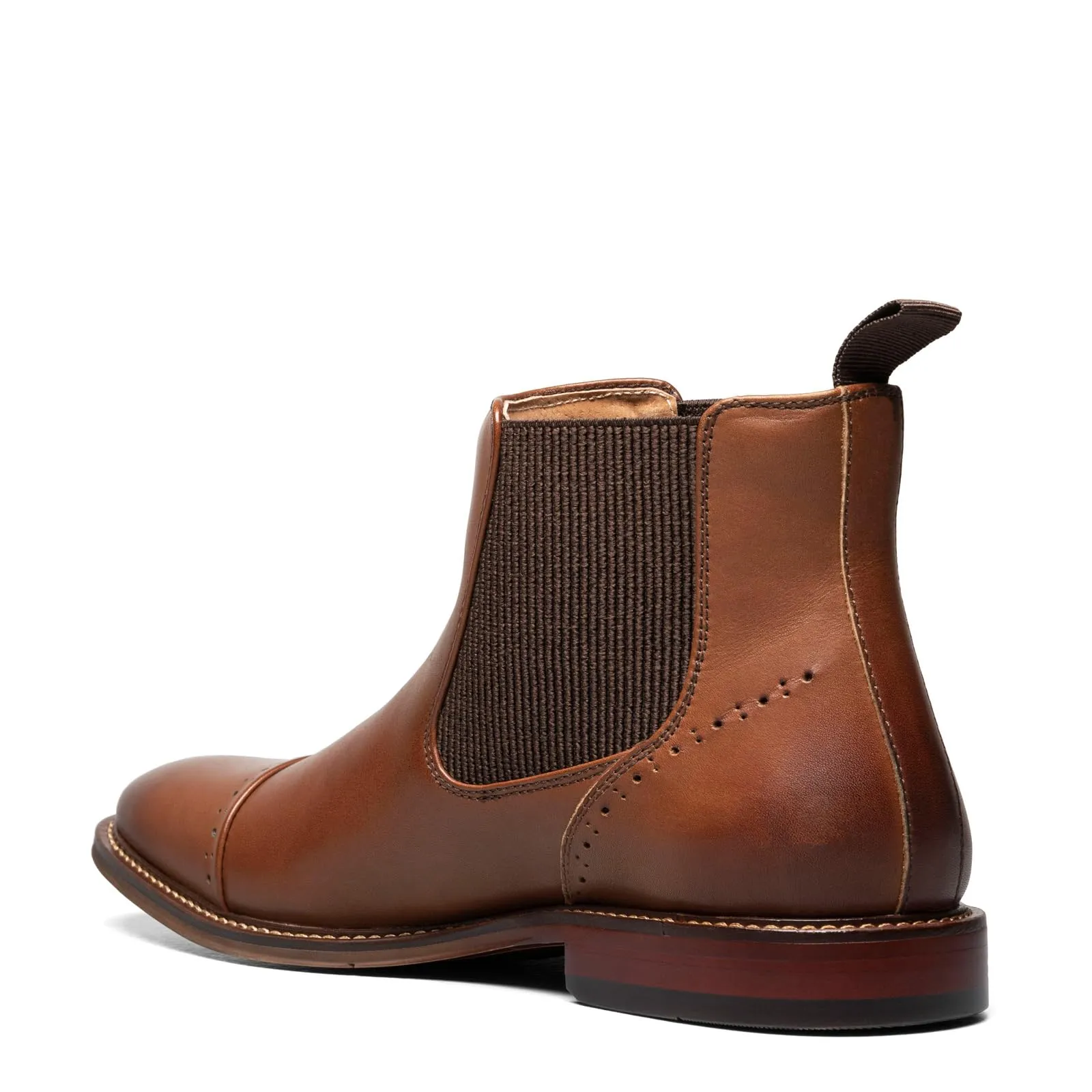 Stacy Adams Men's Maury Cap Toe Chelsea Boot, Chocolate, 13